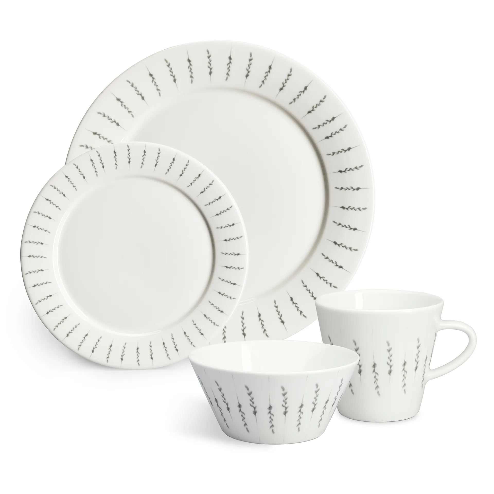 4 Platos Fårsvingel 28 cm, blanco Scandi Living