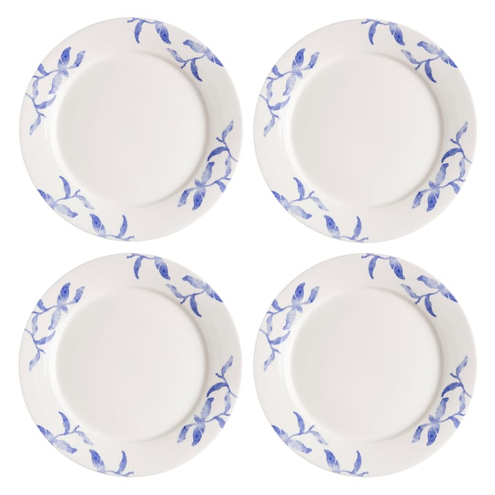 4 Platos Havspil 28 cm - azul-blanco - Scandi Living