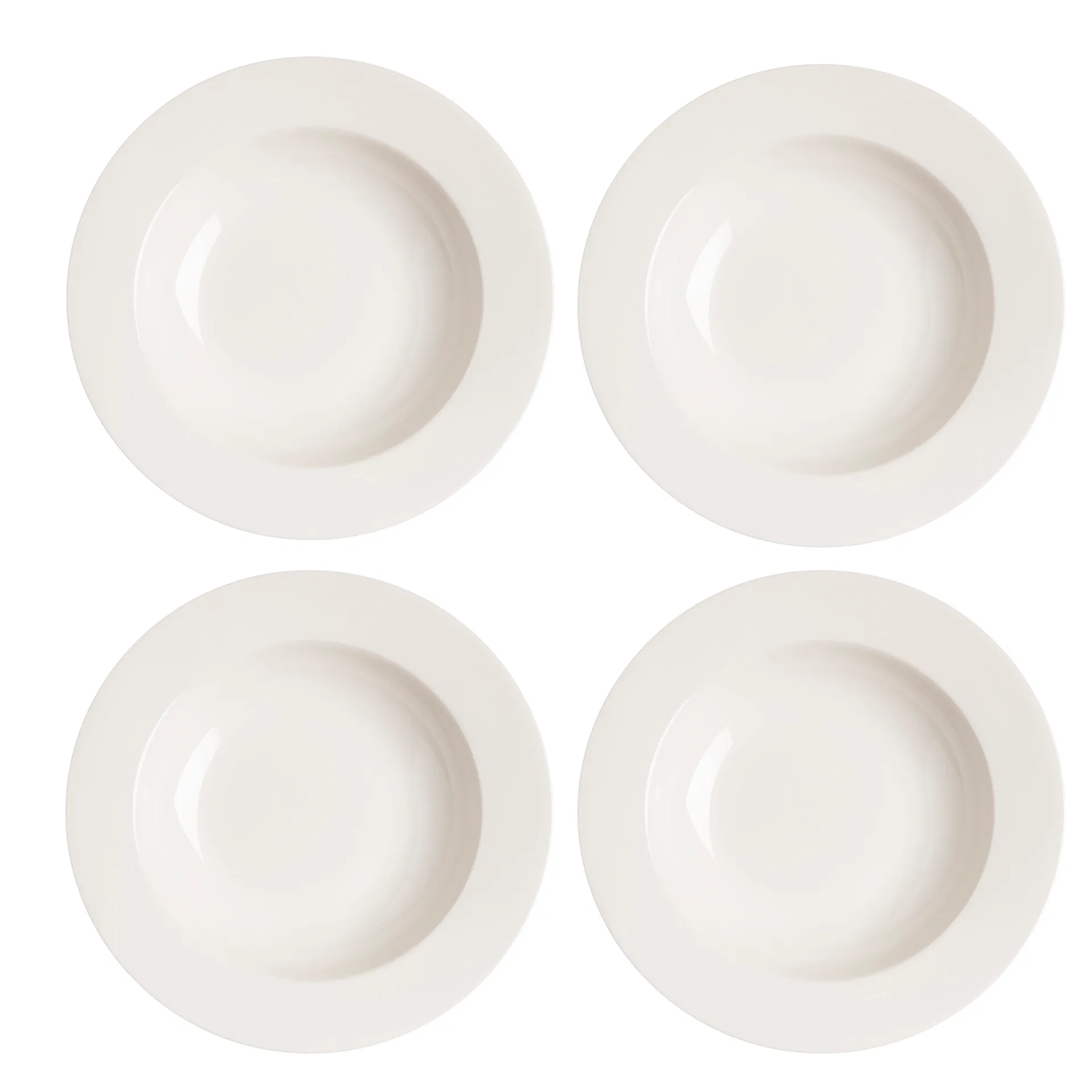 4 Platos hondos Kalk 23 cm, blanco Scandi Living