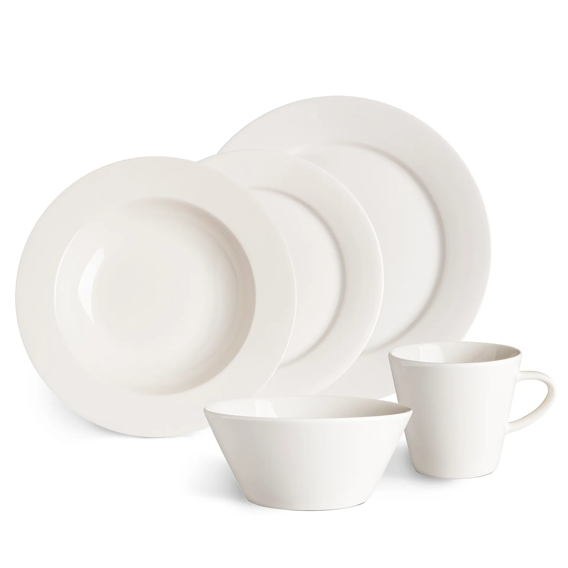 4 Platos Kalk 28 cm, blanco Scandi Living