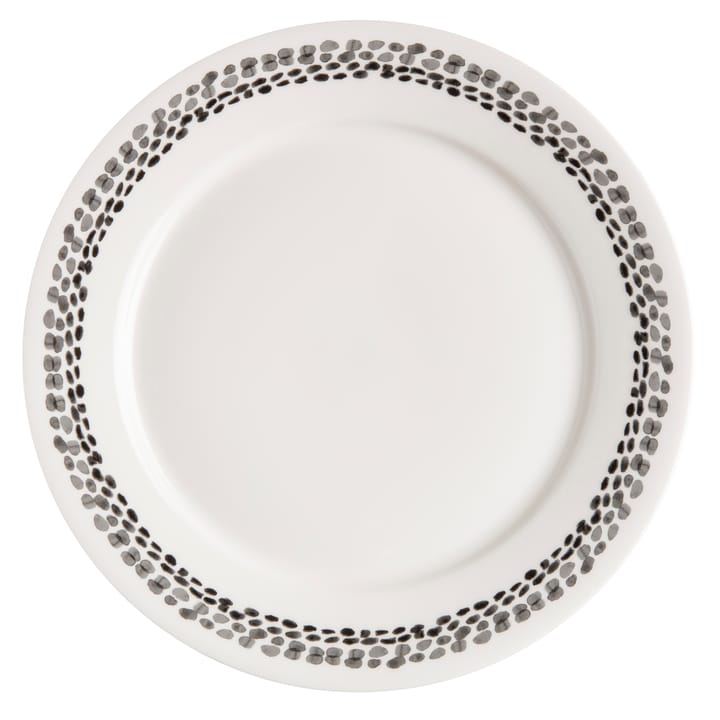 4 Platos Klappersten 28 cm, negro-blanco Scandi Living