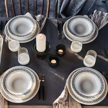 4 Platos Klappersten 28 cm - negro-blanco - Scandi Living