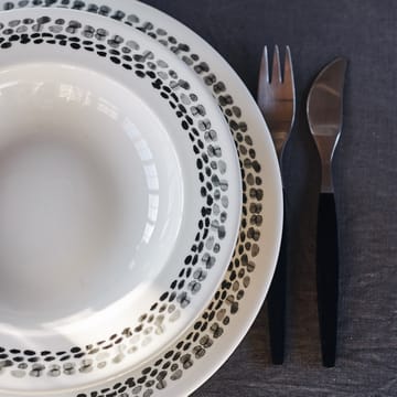 4 Platos Klappersten 28 cm - negro-blanco - Scandi Living