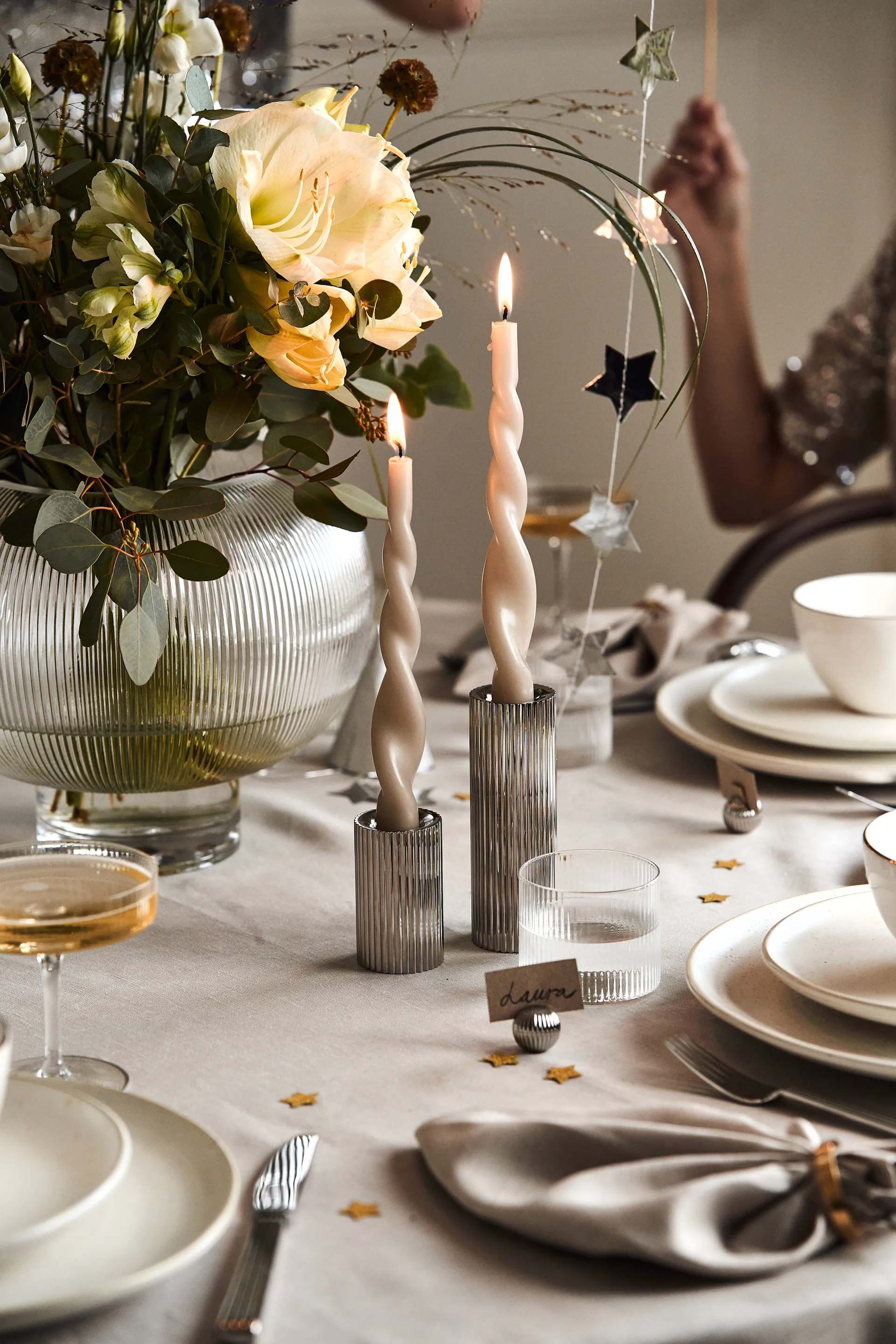 4 Servilletas Clean 45 x 45 cm, Greige Scandi Living