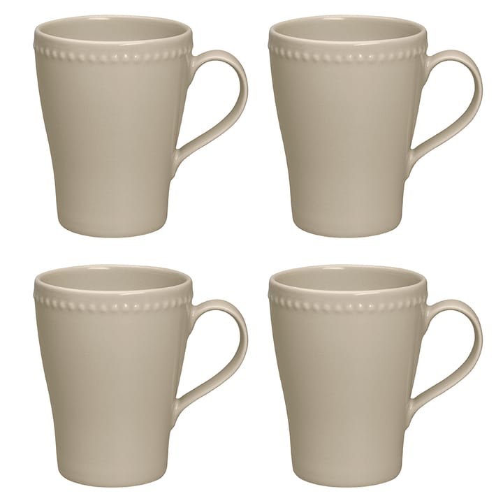 4 Tazas Dots 35 cl - beige - Scandi Living