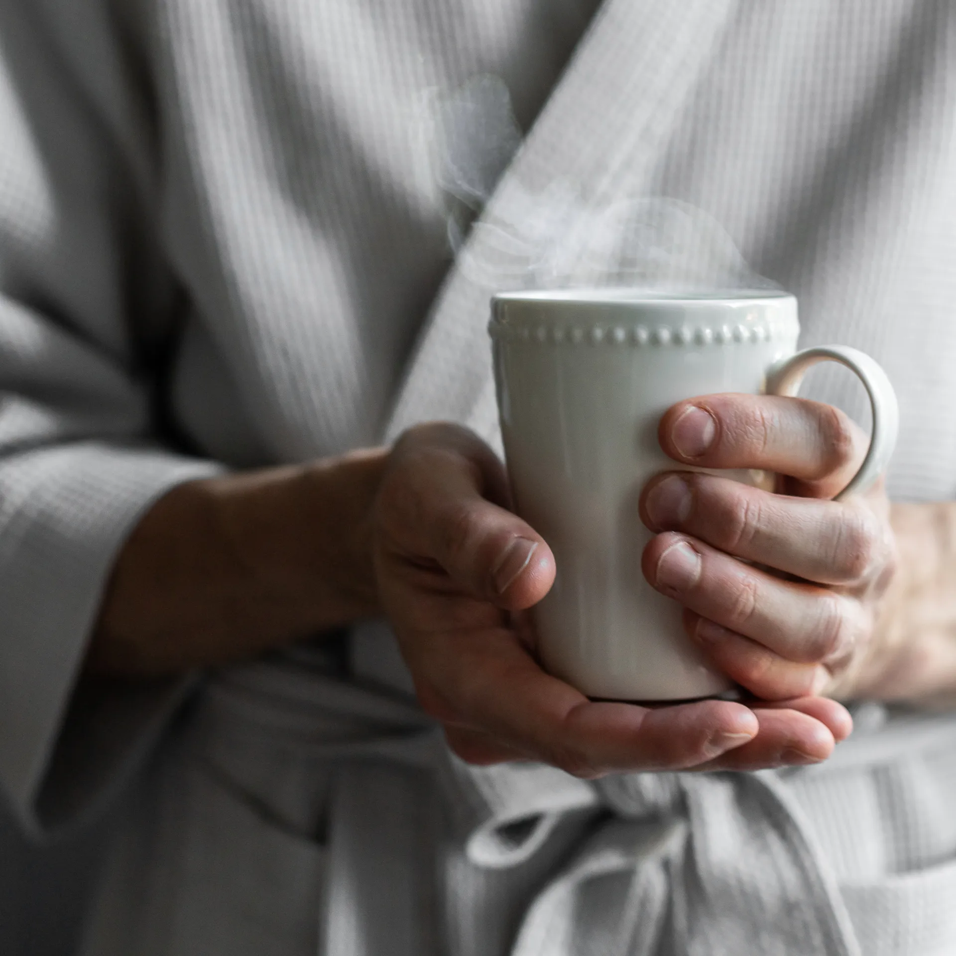 4 Tazas Dots 35 cl, Blanco crema Scandi Living