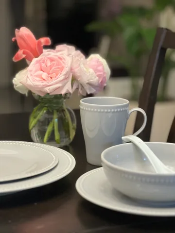 4 Tazas Dots 35 cl - Gris - Scandi Living