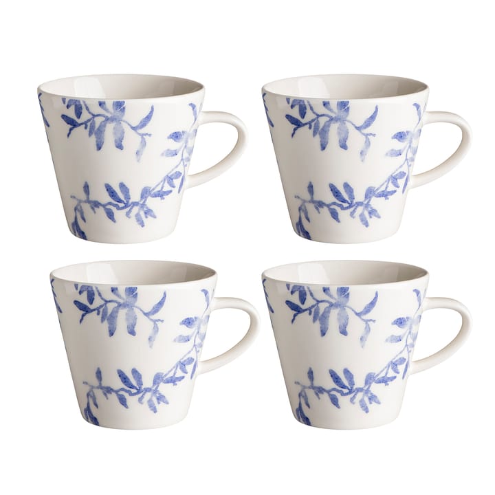 4 Tazas Havspil 30 cl - azul-blanco - Scandi Living