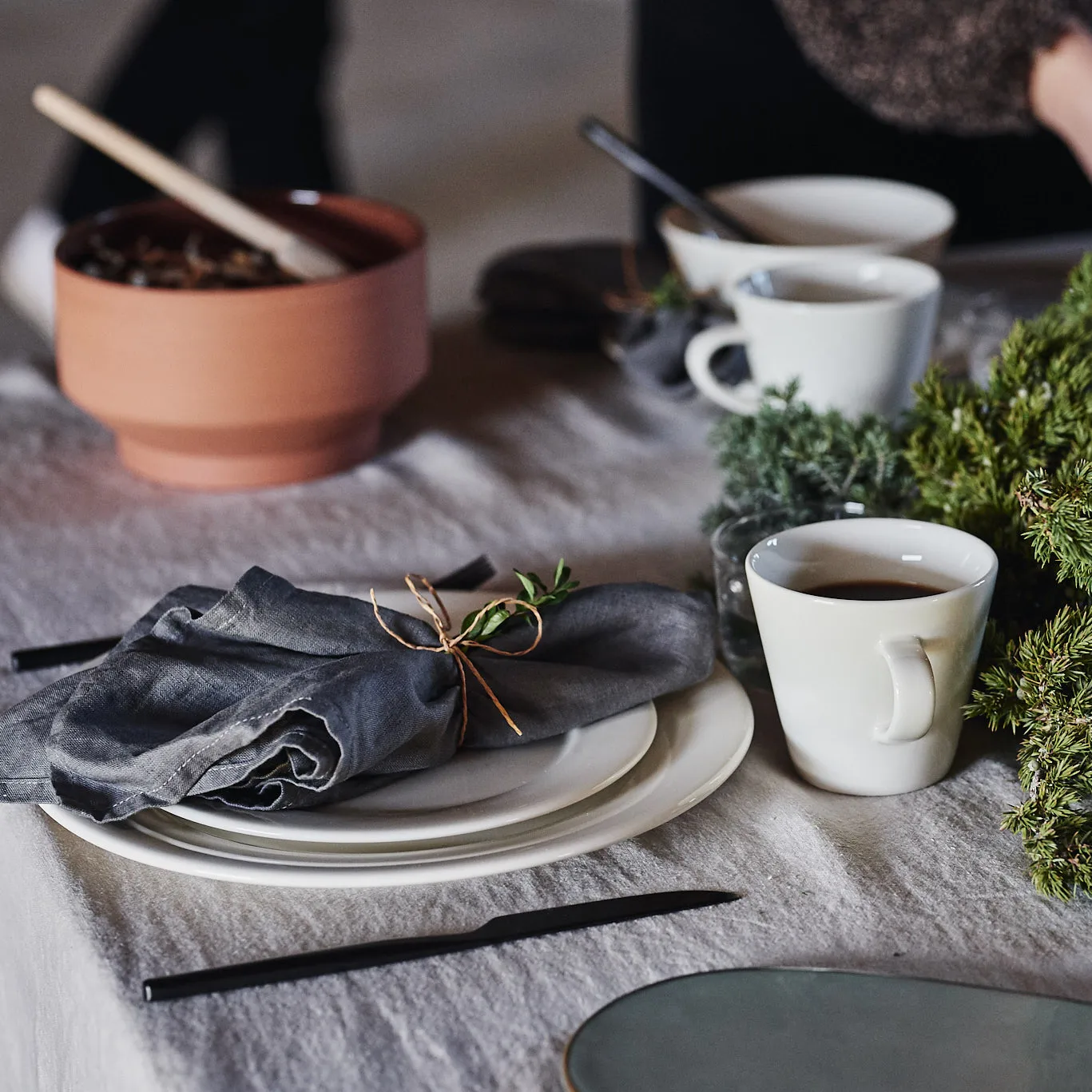 4 Tazas Kalk 30 cl, blanco Scandi Living