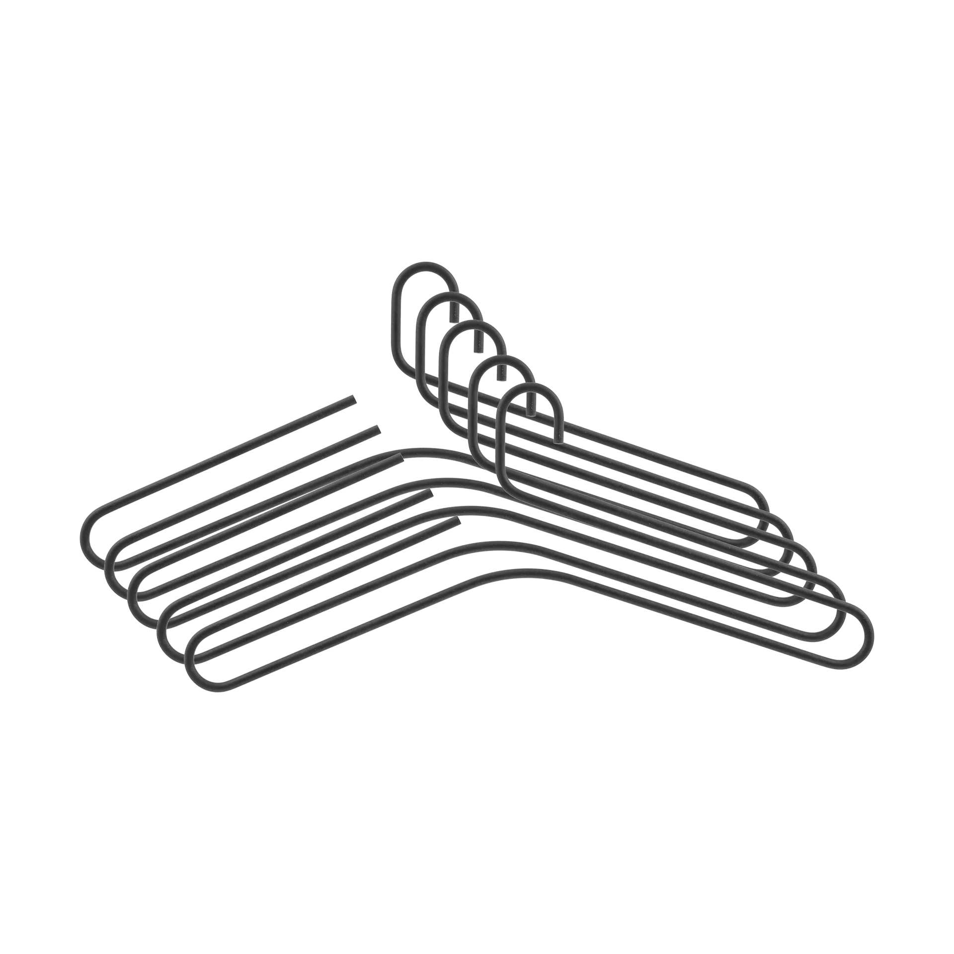 5 Perchas Smooth, Black Scandi Living