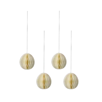 6 Huevos de papel Brooding 7 cm - Beige - Scandi Living