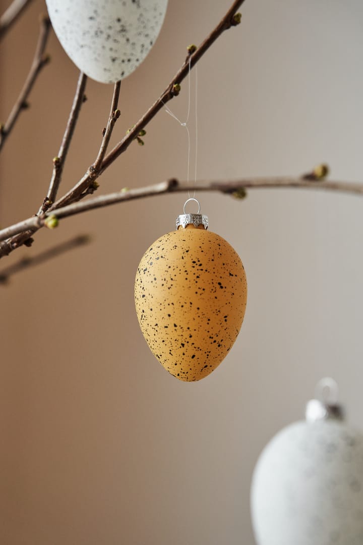 6 Huevos de vidrio Brooding 8 cm, Amarillo Scandi Living