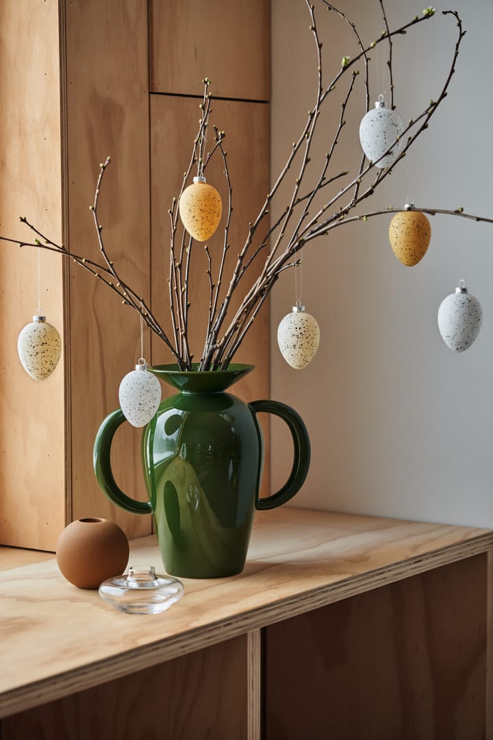 6 Huevos de vidrio Brooding 8 cm, Beige Scandi Living