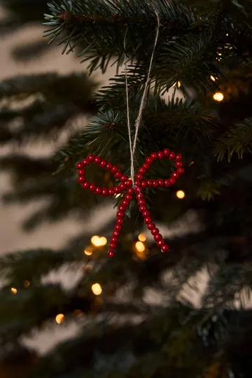 Adorno colgante navideño de lazo Craft, 3-pack - Rojo - Scandi Living