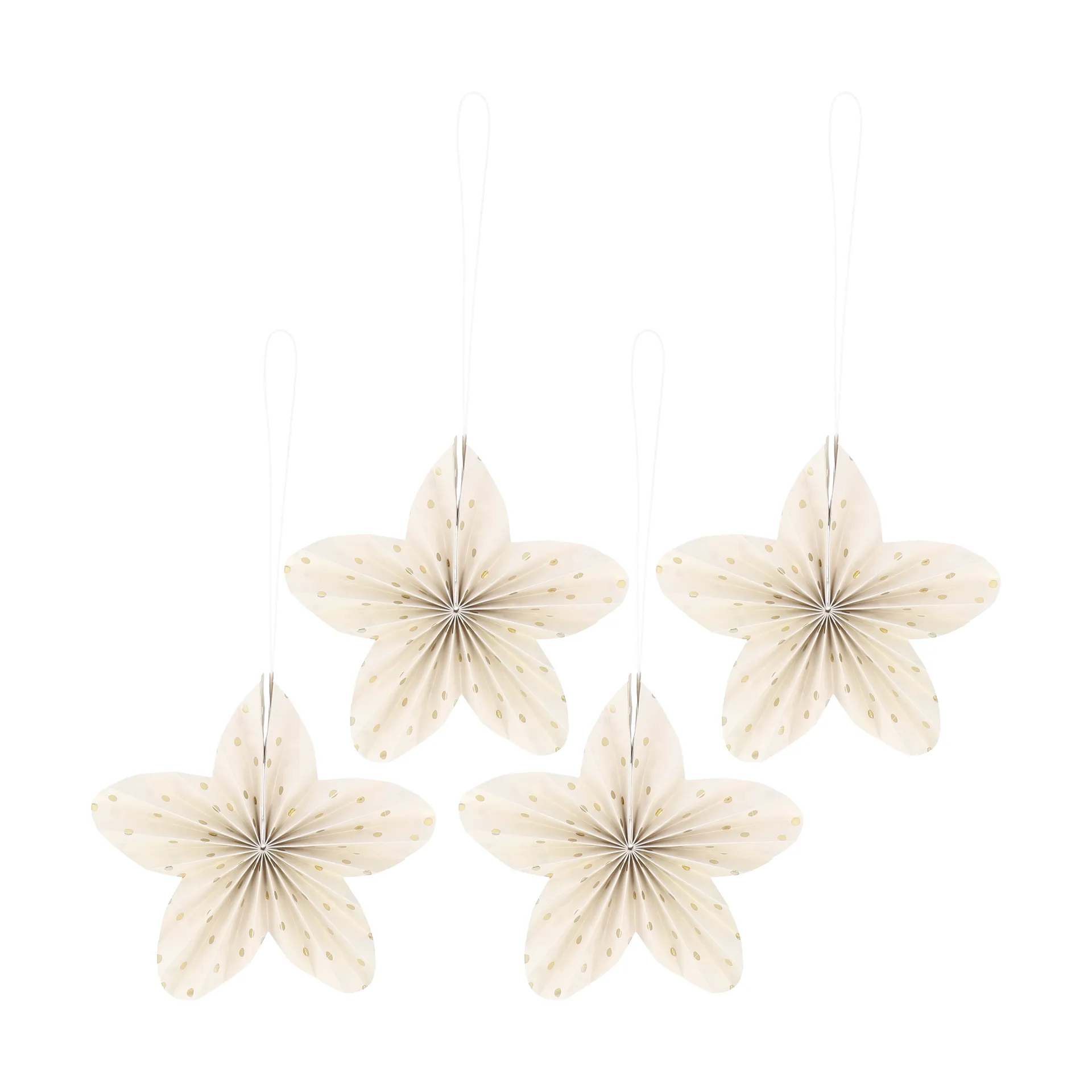 Adornos de Navidad Twinkle, 4-pack, Dorado con puntos Scandi Living