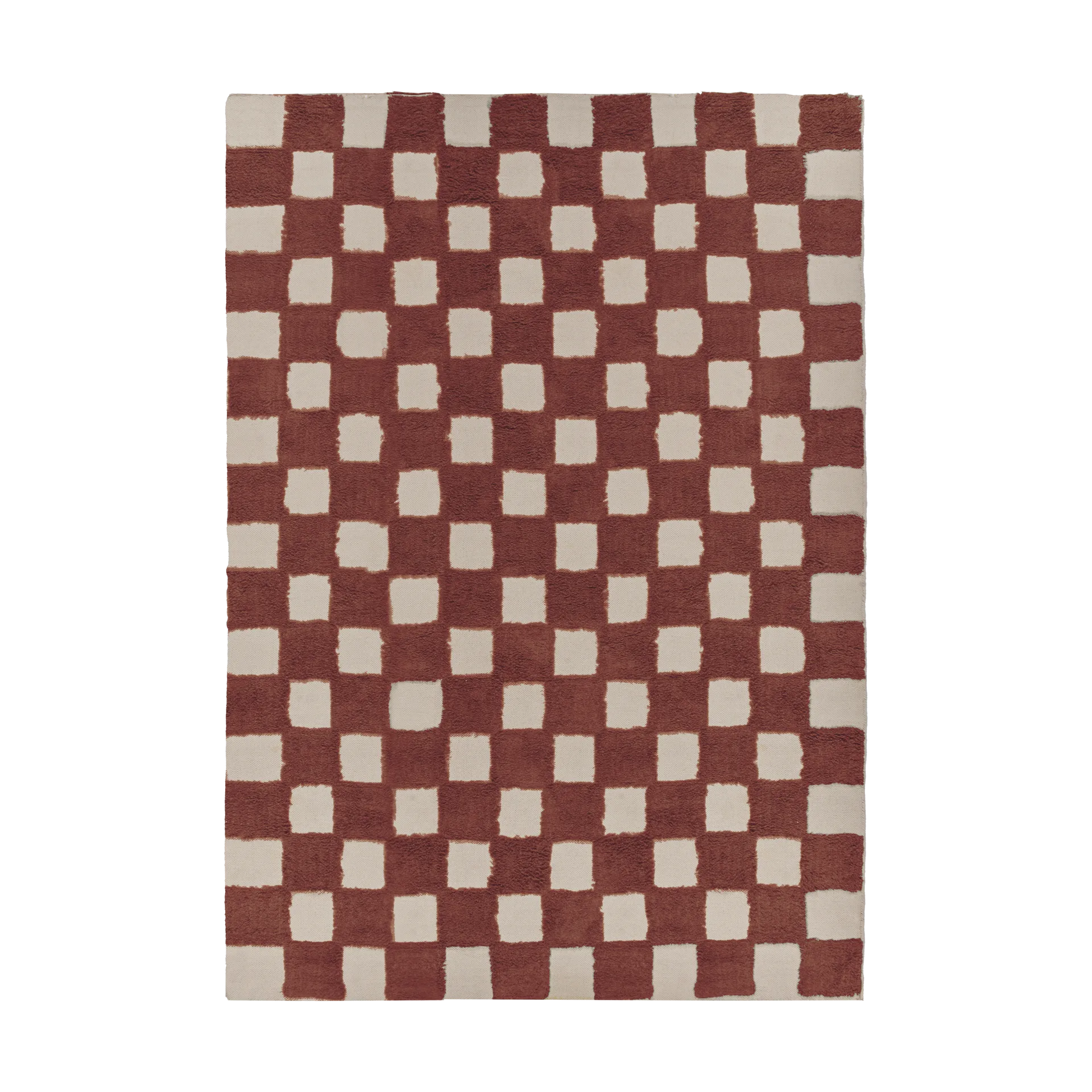 Alfombra Checker Play 170x240 cm, Rust Scandi Living
