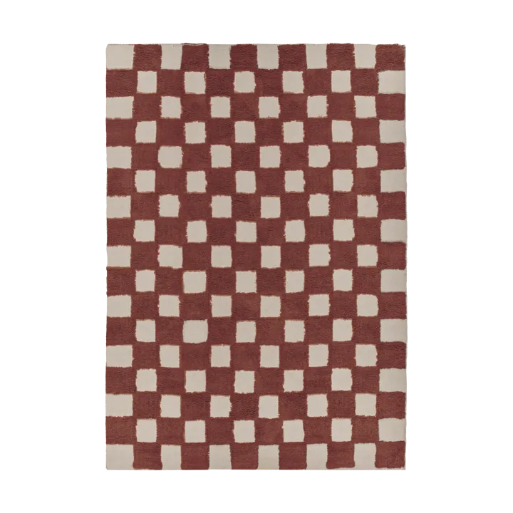 Alfombra Checker Play 170x240 cm - Rust - Scandi Living