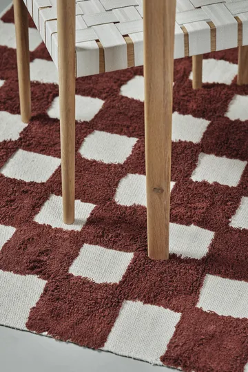 Alfombra Checker Play 170x240 cm - Rust - Scandi Living