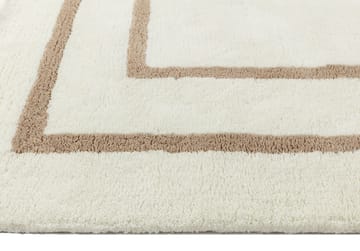 Alfombra de lana Borders - Blanco-beige 170x240 cm - Scandi Living