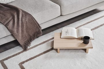 Alfombra de lana Borders - Blanco-beige 170x240 cm - Scandi Living