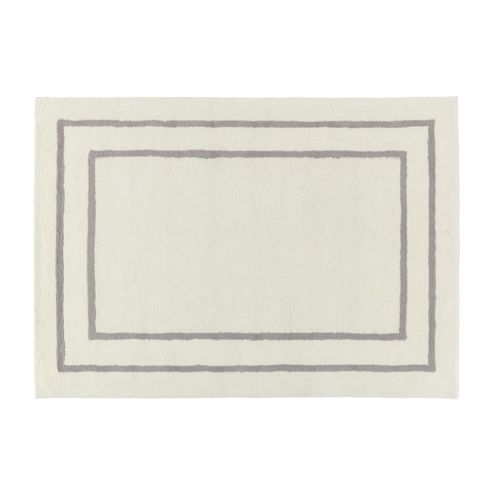 Alfombra de lana Borders - Blanco-gris 170x240 cm - Scandi Living