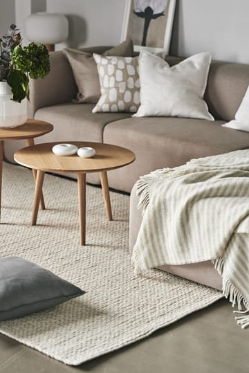 Alfombra de lana Braided blanco natural - 170x240 cm - Scandi Living