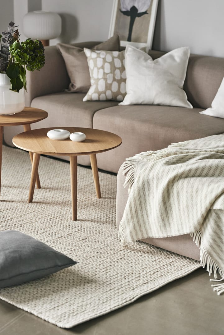 Alfombra de lana Braided blanco natural, 170x240 cm Scandi Living