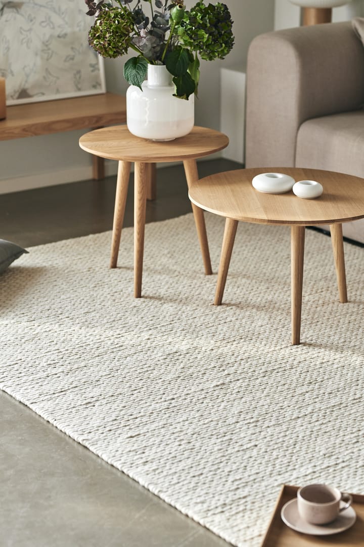 Alfombra de lana Braided blanco natural, 170x240 cm Scandi Living