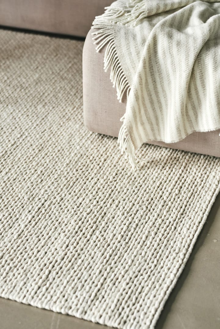 Alfombra de lana Braided blanco natural, 170x240 cm Scandi Living