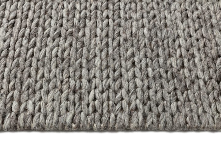 Alfombra de lana Braided gris natural, 200x300 cm Scandi Living