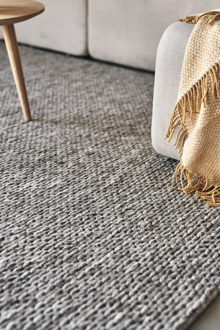 Alfombra de lana Braided gris natural - 200x300 cm - Scandi Living