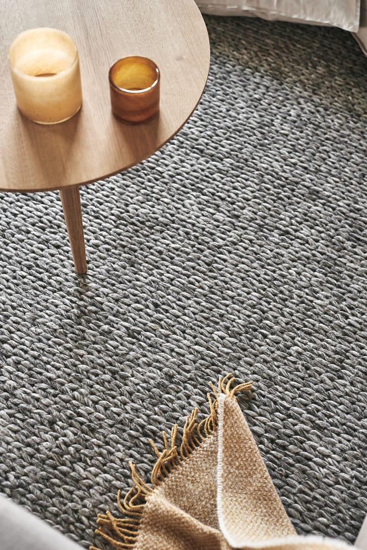 Alfombra de lana Braided gris natural - 200x300 cm - Scandi Living