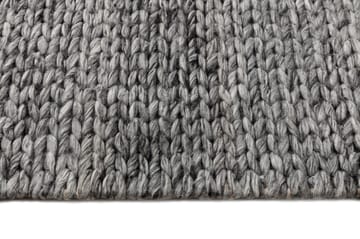 Alfombra de lana Braided gris oscuro - 170x240 cm - Scandi Living