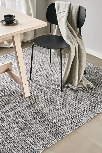 Alfombra de lana Braided gris oscuro - 170x240 cm - Scandi Living