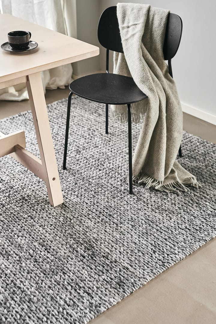 Alfombra de lana Braided gris oscuro, 170x240 cm Scandi Living