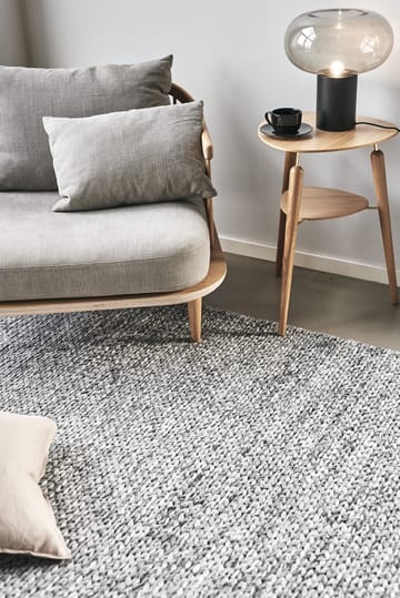 Alfombra de lana Braided gris oscuro - 170x240 cm - Scandi Living