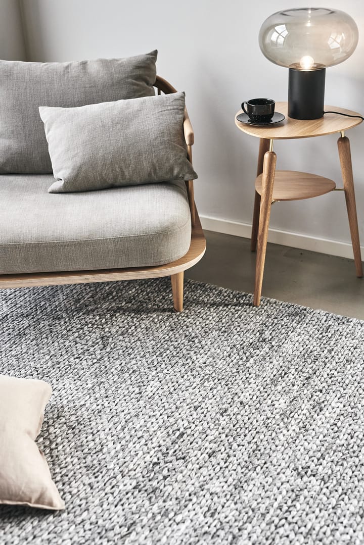 Alfombra de lana Braided gris oscuro, 170x240 cm Scandi Living