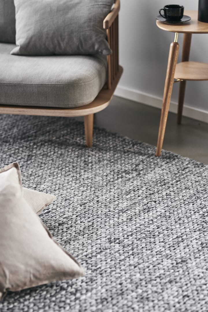 Alfombra de lana Braided gris oscuro, 170x240 cm Scandi Living