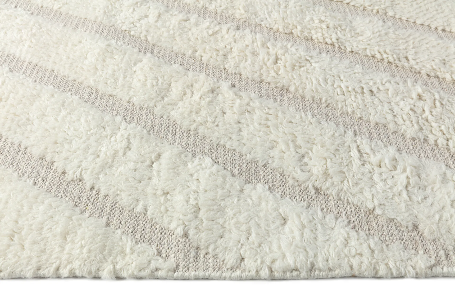 Alfombra de lana Cozy line blanco natural, 170x240 cm Scandi Living