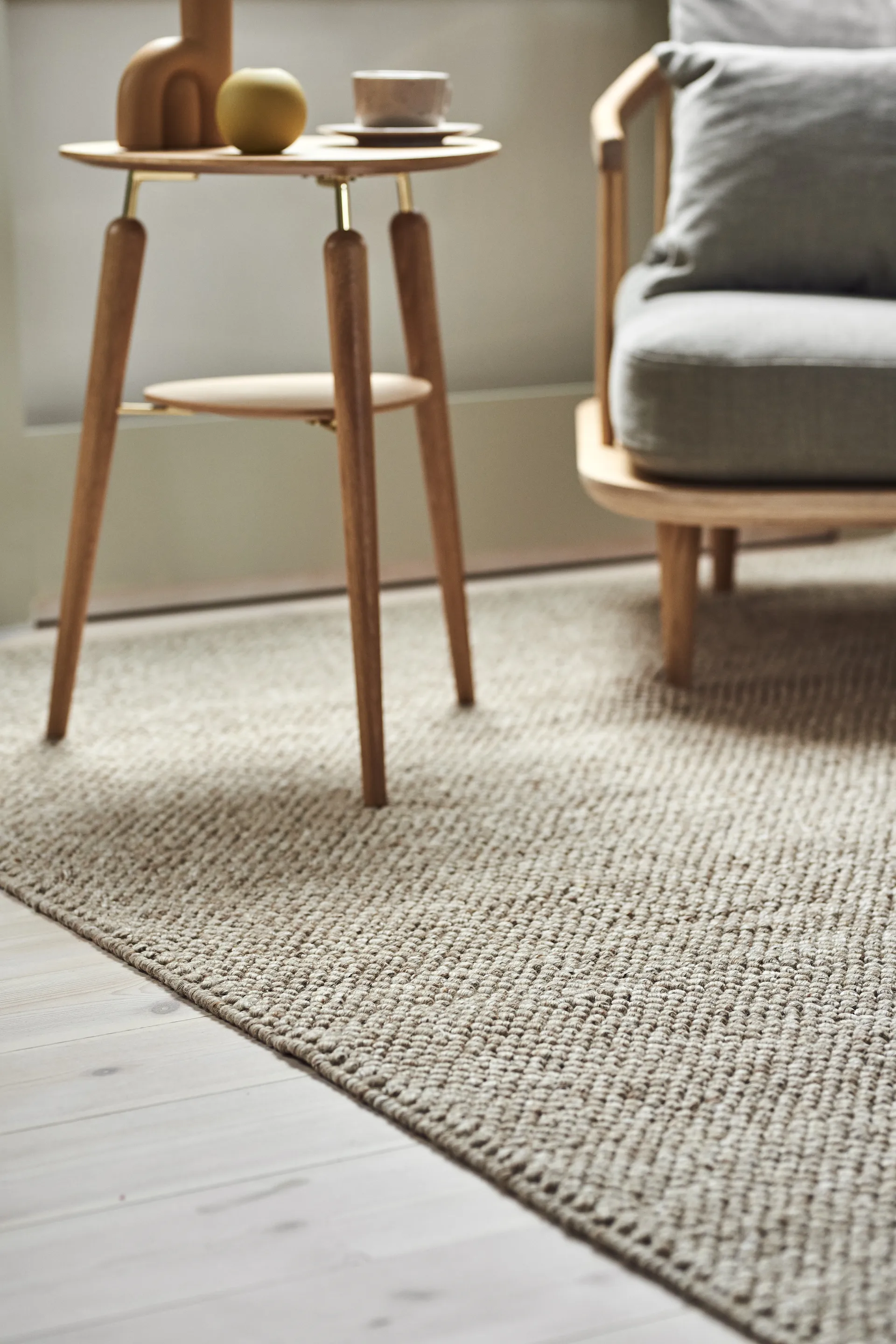 Alfombra de lana Flock beige, 170x240 cm Scandi Living