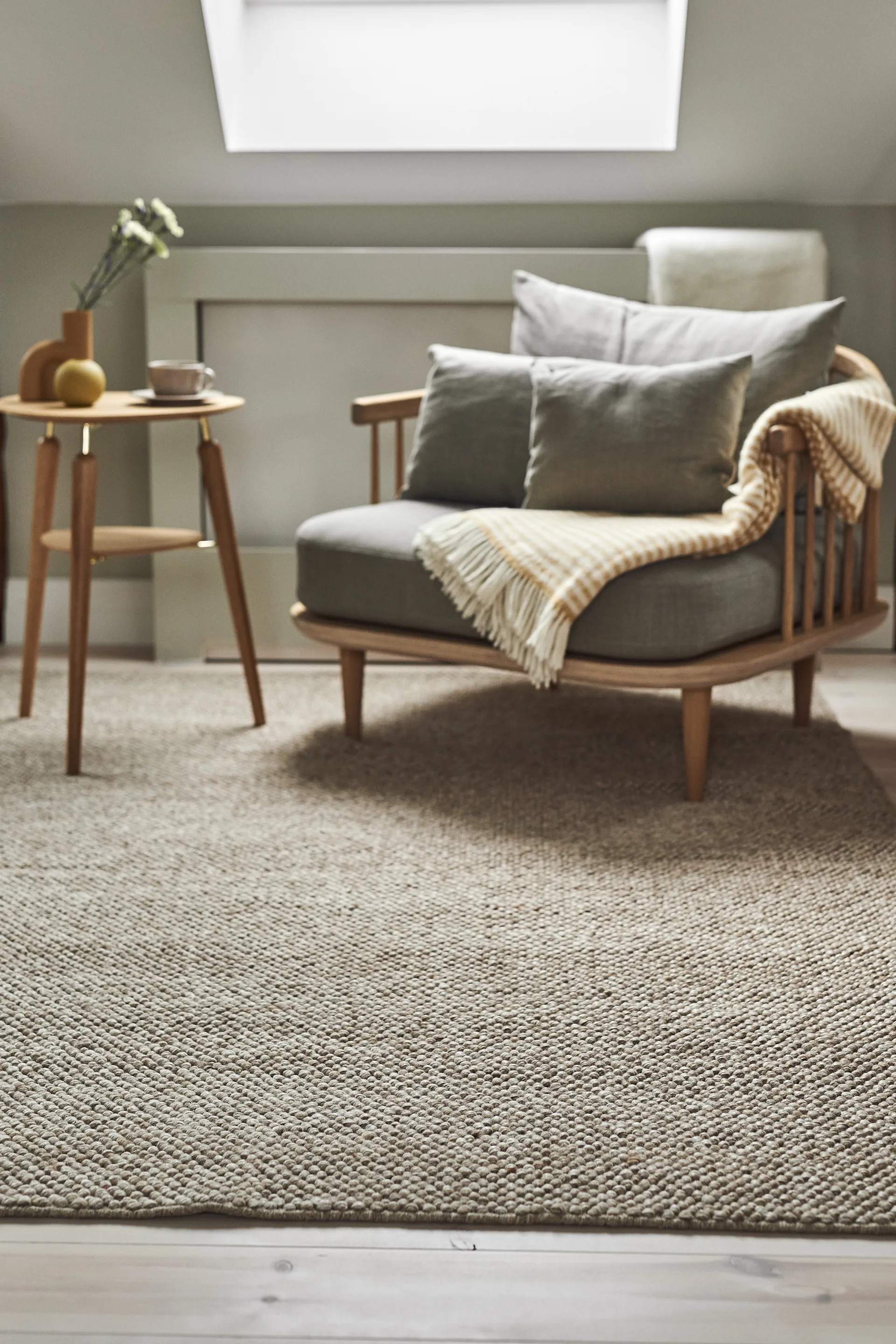 Alfombra de lana Flock beige, 200x300 cm Scandi Living