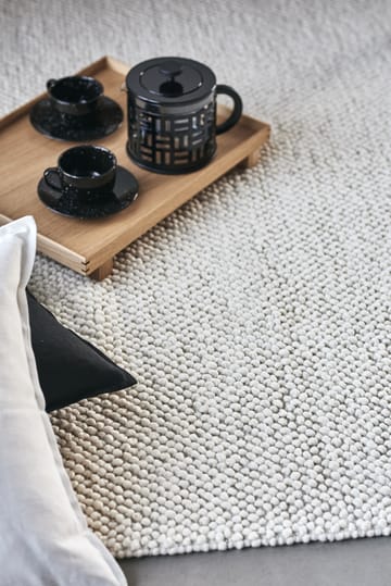 Alfombra de lana Flock blanco natural - 170x240 cm - Scandi Living