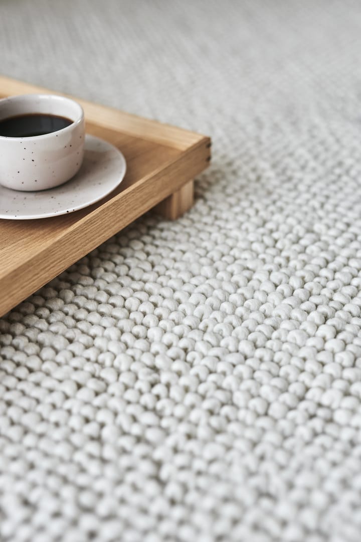 Alfombra de lana Flock blanco natural, 170x240 cm Scandi Living