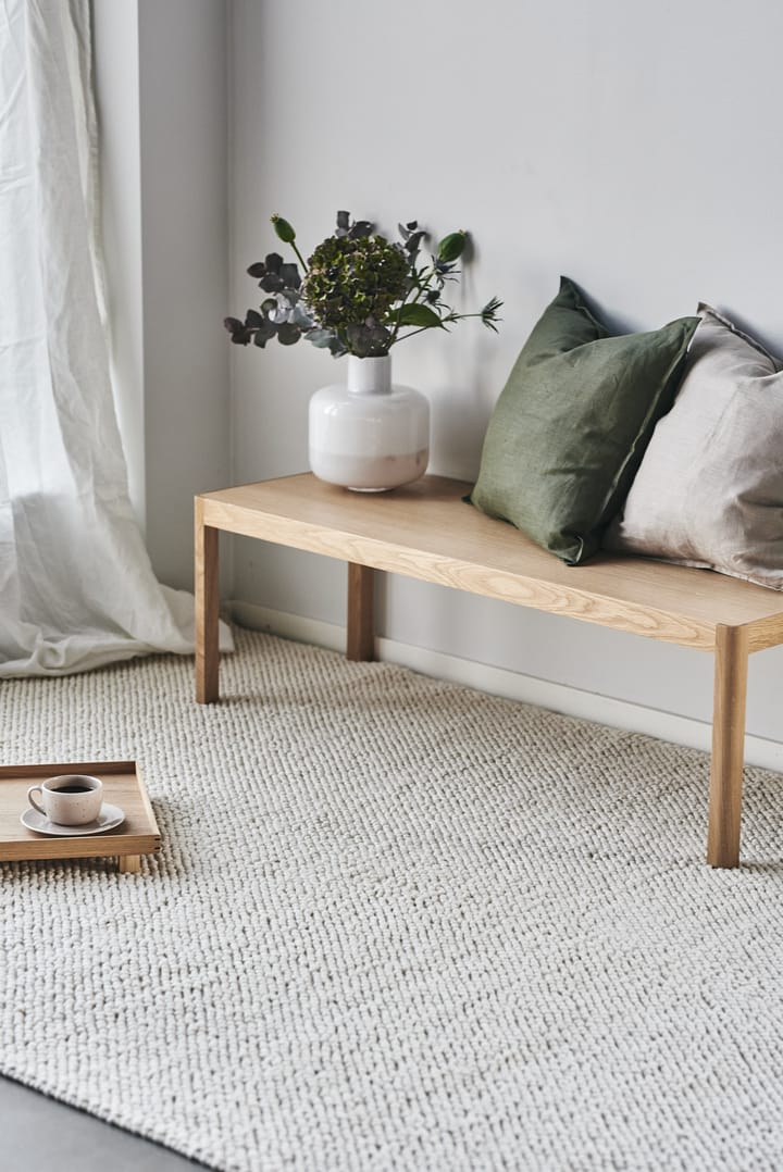 Alfombra de lana Flock blanco natural, 170x240 cm Scandi Living