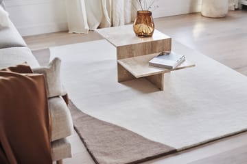 Alfombra de lana Flow blanco-beige - 170x240 cm - Scandi Living