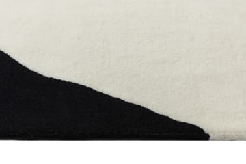 Alfombra de lana Flow blanco-negro - 170x240 cm - Scandi Living