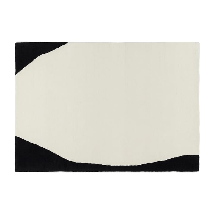 Alfombra de lana Flow blanco-negro - 200x300 cm - Scandi Living