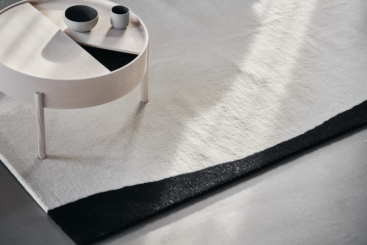 Alfombra de lana Flow blanco-negro, 200x300 cm Scandi Living