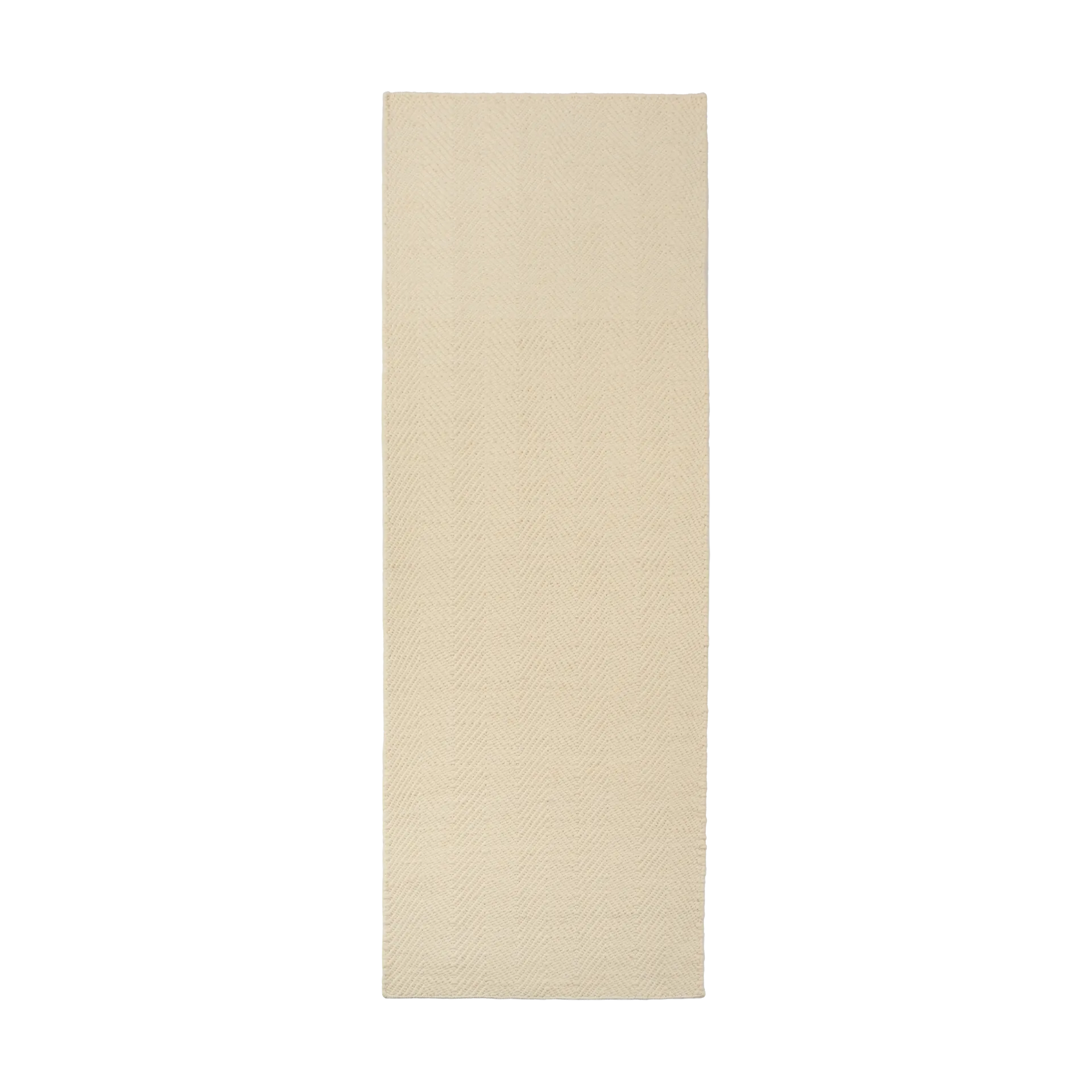 Alfombra de lana Furrow blanco natural, 80x240 cm Scandi Living
