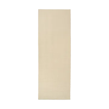 Alfombra de lana Furrow blanco natural - 80x240 cm - Scandi Living